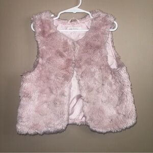H&M Pink Faux Fur Vest